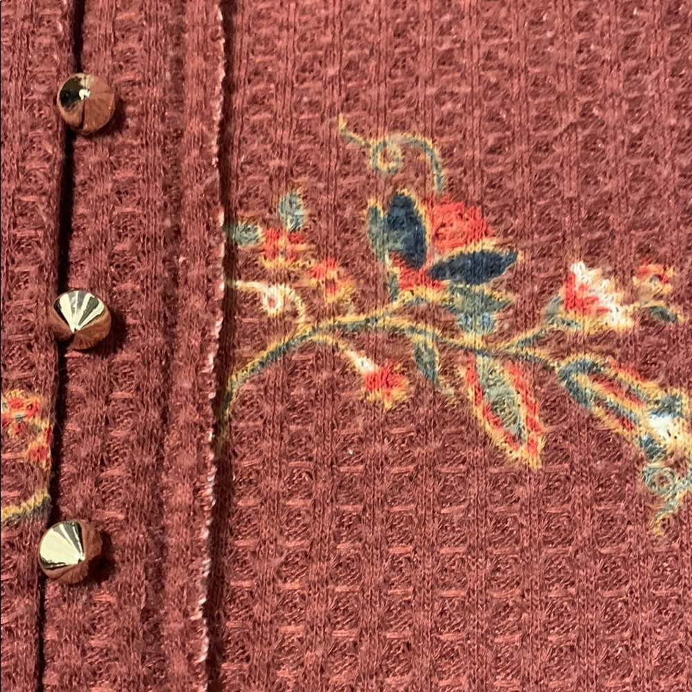 William Rast Floral Long Sleeve Top - Rust - Picture 4 of 4